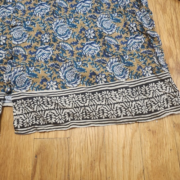 Faherty Noami Floral Boho Peasant Blouse With Fairfield Border - Picture 8 of 10